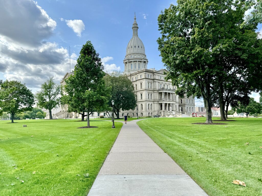 Michigan State Capitol building in Lansing