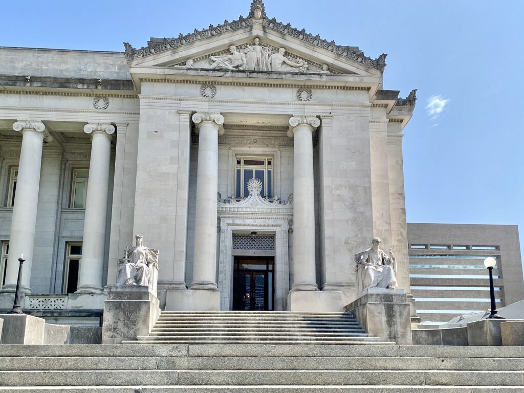 Exterior of the Shelby County Courthouse on Adams Avenue in Memphis, Tennessee